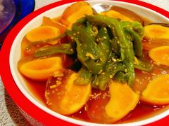 姜汁烧椒调蛋-阿庄新豫菜(航海东路店)