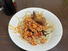 葱油拌面加辣肉-小桃园餐厅