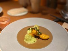金沙菱角佐藤椒汁配紫苏桃子饮-天水蔬食料理(树德之光店)
