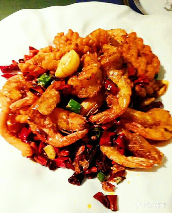 花之林鹿鸣峪餐厅麻花香辣虾图片