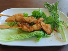 炸猴头菇串-莲华素食府