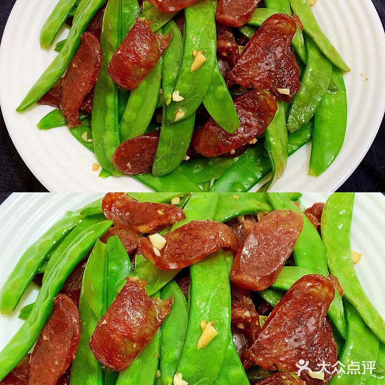荷兰豆炒腊肉，荤素搭配超级好吃