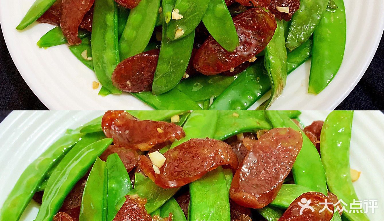 荷兰豆炒腊肉，荤素搭配超级好吃