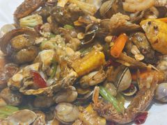 -东来菜馆•手抓海鲜家常菜•海鲜锅贴(鸽子窝店)