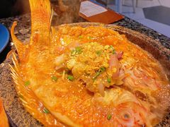 堂焗石锅葱香红鲷鱼-水天堂西餐厅(余姚众安广场店)