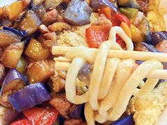 茄子肉丁鸡蛋拌面-文三里屯面馆(三里屯店)