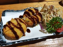 自家制奶油蟹肉饼-鸟鸣门屋台料理(金帝银泰店)