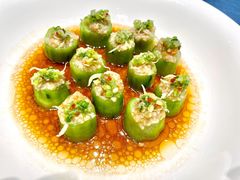 蒜蓉银鱼蒸丝瓜-宴周康·精致江浙菜(周浦店)