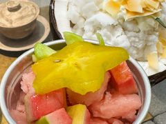 手炒岭南甘草四果炒冰-喜茶(深圳万象城黑金店)
