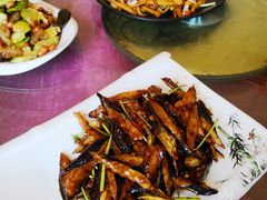 风味茄子-天盛海鲜烧烤大排档·本地小海鲜·牟平腿穗子(幸福店)