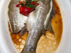 葱椒鲈鱼-绿茶餐厅(昌平悦荟店)