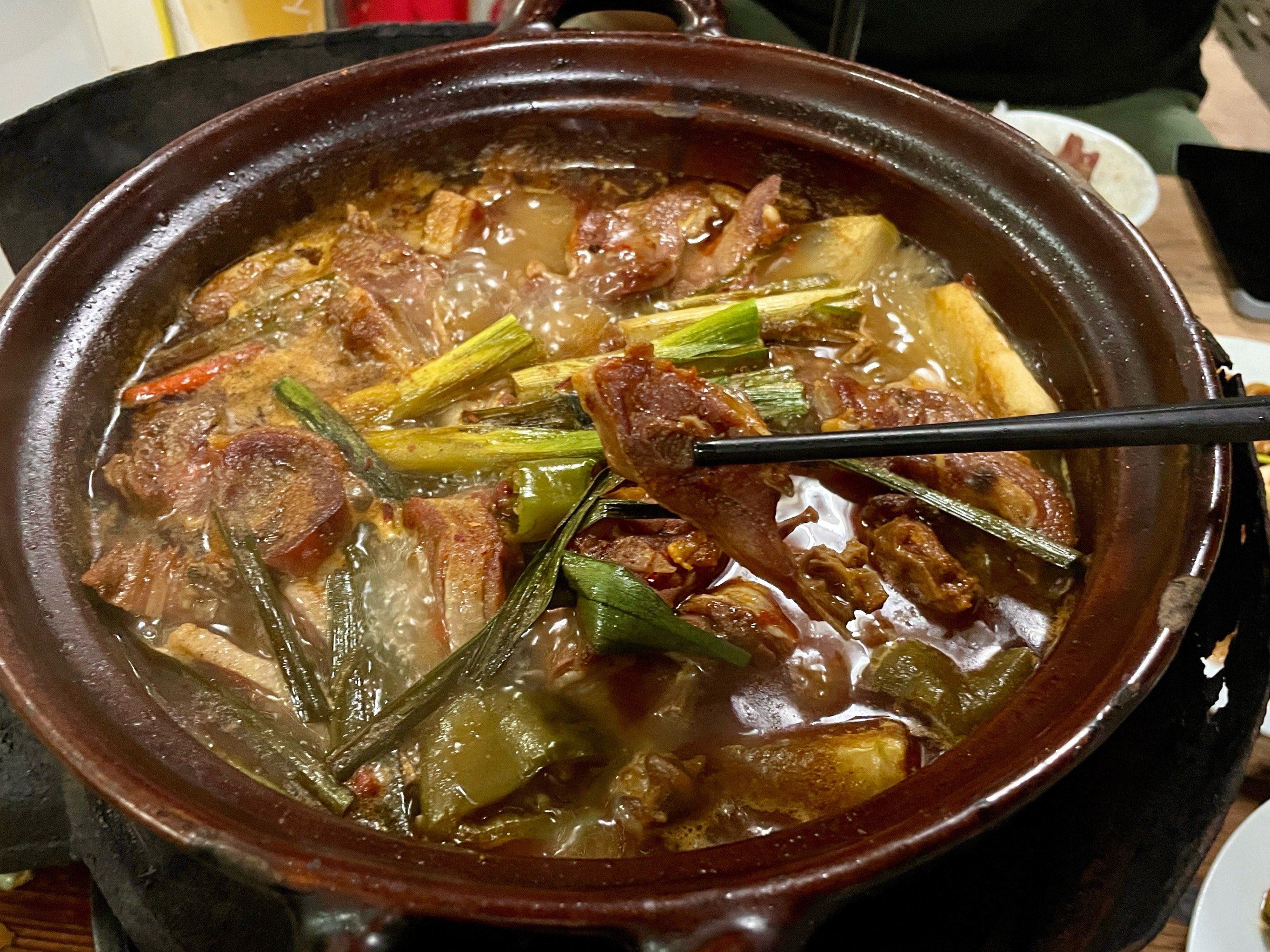 很特别的腊鸭火锅
