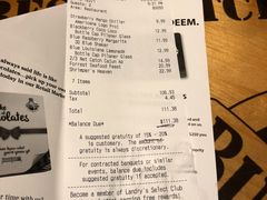 账单-阿甘虾餐厅(Maui)