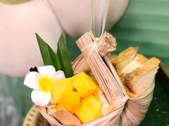 香水椰子沙冰椰篮包装-曼僖瓦罐咖啡(华山南路店)