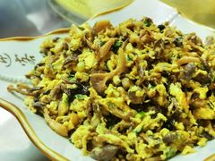 虾米菇炒鸡蛋-文娟土菜馆(天柱山店)