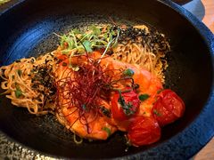 那不勒斯橄榄油辣椒大虾细意面-良木缘咖啡西餐(优品道广场店)