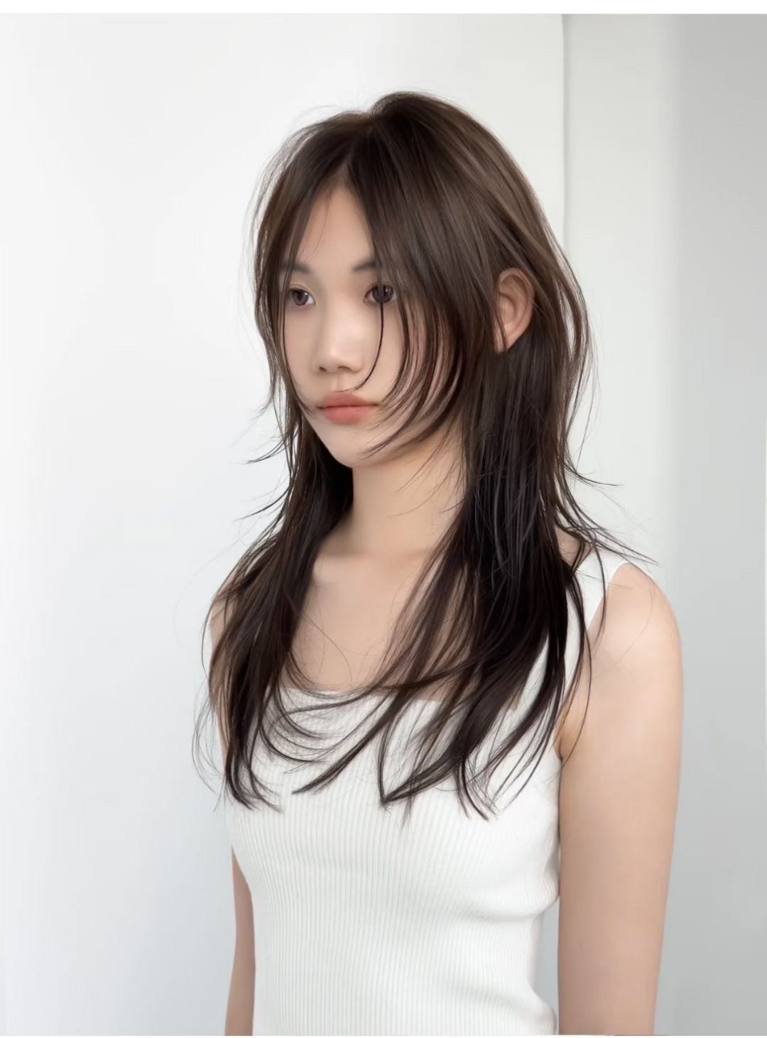 女生中长发发型 强烈推荐一款可以修饰脸型的发型超级好看