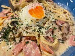 奶油汁培根溏心蛋意面-Future&Kitchen