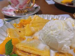 橙香热香饼配香草冰淇淋-花十悦·鲜花咖啡餐厅(振业城一期店)