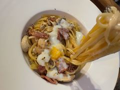 忌廉汁培根意大利扁面配水波蛋-Cyclus Craft Kitchen薩克思手工厨房