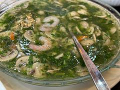 荠菜蘑菇烩虾仁-长兴菜馆(高桥店)