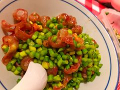蒜苔炒土家腊肠-荆九爷爆炒桥头三嫩(夫子庙店)