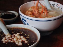 桂花豆沙鸡头米-鑫震源·苏式大虾生煎(山塘街店)