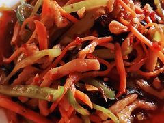 鱼香肉丝、山野菜-途肴·老农饭庄(百里峡店)