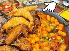 必点炸鸡翅配年糕-HOTISLAND海鸡岛·韩国料理(江南西店)