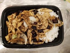 孜然鸡片盖饭-聚发号清真菜馆