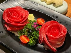 玫瑰雪花牛舌-捞王锅物料理(上海世茂广场店)