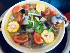 山药排骨牛肉养生汤-花水湾红太阳牛肉汤锅