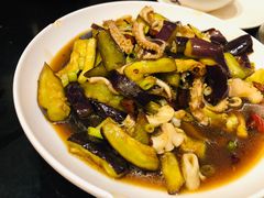 茄子拌八带-晚归月亮湾私家菜(临邑路店)