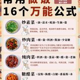 🔥16 个做饭万能公式㊙️附凉菜