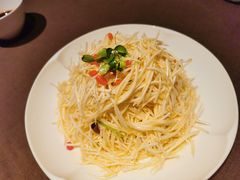 葱油汁虾子炝茭白-香港财记(汇励99城市公园店)