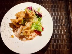 明太子炸軟殻蟹忌廉扁意粉-layback cafe & bar