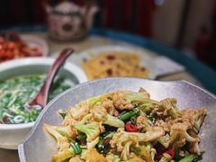 干锅丽水香菇花菜-探花·意境江南菜·唐伯虎文化体验店·松鼠桂鱼(观前店)