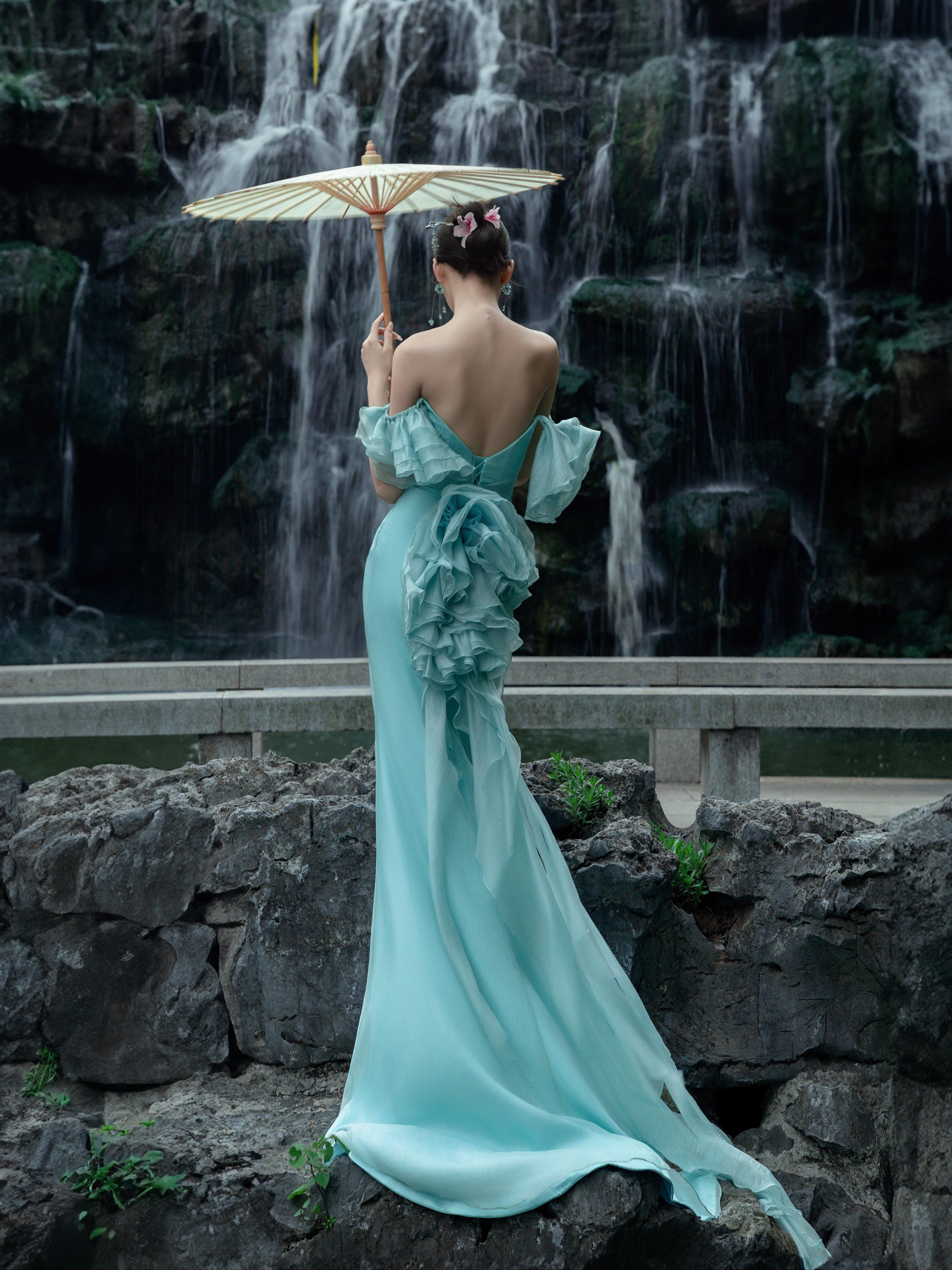 与自然共舞,纱裙飘飘