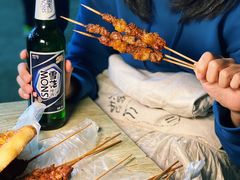 -劳动公园新疆人烤腰子