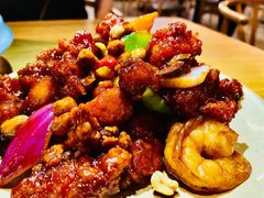 椒香虾仁爆鸡球-陈傻子餐厅(世纪都会店)