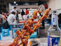 烤鸡皮-最昭通一品黄牛小肉串(新迎店)