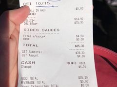 账单-Fergburger(皇后镇店)
