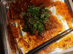 铁板包浆豆腐-绿茶餐厅(西单老佛爷店)