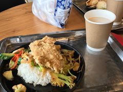 花菜铁板饭配鸡排-南京大学-第9食堂