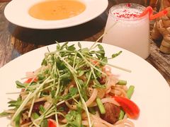 香蒜白酒蘆筍日本和牛粒燴扁意粉-layback cafe & bar