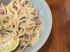 黑松露奶油蘑菇培根意面-麦田工坊(月湖店)