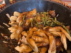 脆骨豆角卷子-华盛园卷子王农家菜水库鱼