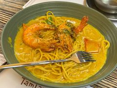 黄咖喱大虾海鲜意面-TamTam