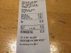 账单-Restaurant Paulaner am Dom