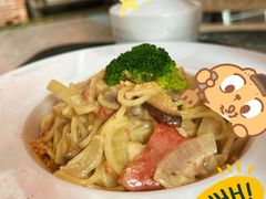培根蘑菇面-茶米人台湾料理·精致快简餐